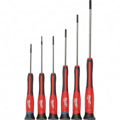 Milwaukee Tool - Screwdriver Sets Screwdriver Types Included: Slotted & Phillips Number of Pieces: 6 - Exact Industrial Supply