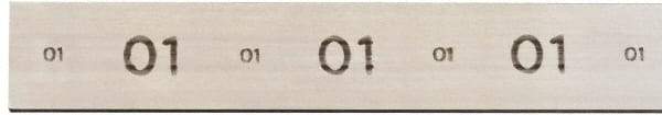 Starrett - 18" Long x 5" Wide x 3/16" Thick, AISI Type O1, Tool Steel Oil-Hardening Flat Stock - + 1/4" Long Tolerance, + 0.01 - 0.015" Wide Tolerance, + 0.01 - 0.015" Thick Tolerance - Exact Industrial Supply