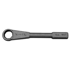 Martin Tools - Box Wrenches; Wrench Type: Striking ; Tool Type: Straight Striking Wrench ; Size (Inch): 2-13/16 ; Number of Points: 12 ; Head Type: Box End ; Finish/Coating: Black Oxide - Exact Industrial Supply