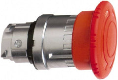 Schneider Electric - 22mm Mount Hole, Extended Mushroom Head, Pushbutton Switch Only - Round, Red Pushbutton, Maintained (MA), Momentary (MO) - Exact Industrial Supply