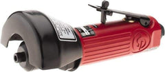 Chicago Pneumatic - 2-7/8" Wheel Diam, 22,000 RPM, Pneumatic Cutoff & Cutoff-Grinder Tool - Straight Handle, 1/4" Inlet - Exact Industrial Supply