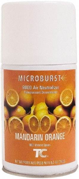 Rubbermaid - 5.3 oz Air Freshener Dispenser Aerosol Refill - Mandarin Orange, Compatible with Microburst 9000 Dispensers - Exact Industrial Supply