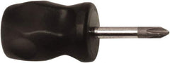 Ability One - #2, 1-1/2" OAL, Standard Phillips Screwdriver - 1-1/2" Blade Length, Round Shank, Ergonomic Handle - Exact Industrial Supply