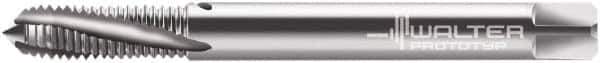 Walter-Prototyp - 1/4-28 UNF 3 Flute 3B Modified Bottoming Spiral Flute Tap - Powdered Metal, Bright Finish, 2-1/2" OAL, Right Hand Flute, Right Hand Thread, Series A234101 - Exact Industrial Supply