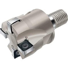 Walter - 40mm Cut Diam, 10mm Max Depth of Cut, Indexable Chamfer & Angle End Mill - Multiple Insert Styles, Modular Connection Shank, Through Coolant - Exact Industrial Supply