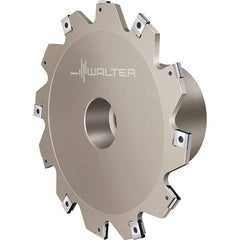 Walter - Shell Mount Connection, 0.1575" Cutting Width, 1.5748" Depth of Cut, 160mm Cutter Diam, 1.5748" Hole Diam, 8 Tooth Indexable Slotting Cutter - F4053.BN Toolholder, LN.X 070204 Insert, Right Hand Cutting Direction - Exact Industrial Supply