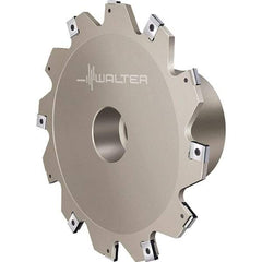 Walter - Shell Mount Connection, 0.1575" Cutting Width, 0.9449" Depth of Cut, 100mm Cutter Diam, 1-1/16" Hole Diam, 5 Tooth Indexable Slotting Cutter - F4053.BN Toolholder, LN.X 070204 Insert, Right Hand Cutting Direction - Exact Industrial Supply