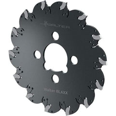Walter - Arbor Hole Connection, 0.1575" Cutting Width, 3.2677" Depth of Cut, 250mm Cutter Diam, 1.5748" Hole Diam, 24 Tooth Indexable Slotting Cutter - F5055.B Toolholder, SX-4E Insert, Right Hand Cutting Direction - Exact Industrial Supply