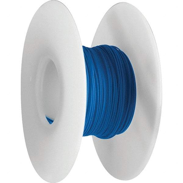 OK Industries - 30 AWG, 1 Strand, 304 m OAL, Copper Hook Up Wire - Blue Kynar Jacket - Exact Industrial Supply