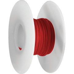 OK Industries - 28 AWG, 1 Strand, 30.4 m OAL, Copper Hook Up Wire - Red Kynar Jacket, 0.024" Diam - Exact Industrial Supply