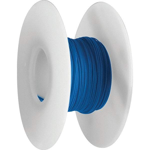 OK Industries - 26 AWG, 1 Strand, 30.4 m OAL, Copper Hook Up Wire - Blue Kynar Jacket, 0.027" Diam - Exact Industrial Supply