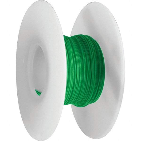 OK Industries - 30 AWG, 1 Strand, 30.4 m OAL, Copper Hook Up Wire - Green Kynar Jacket - Exact Industrial Supply