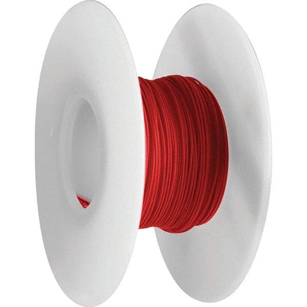 OK Industries - 26 AWG, 1 Strand, 30.4 m OAL, Copper Hook Up Wire - Red Kynar Jacket, 0.027" Diam - Exact Industrial Supply