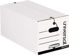 Universal One - 37-1/4" Wide x 18" High x 10" Deep, Storage Box - Corrugated Fiberboard, White - Exact Industrial Supply