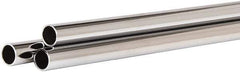 ECONOCO - 48" Max Width Round Tubing Closet Rod - 1.062" Diam, Chrome Finish - Exact Industrial Supply