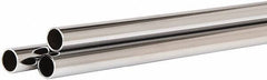 ECONOCO - 60" Max Width Round Tubing Closet Rod - 1" Diam, Chrome Finish - Exact Industrial Supply