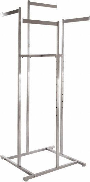 ECONOCO - Chrome 4-Way Display Rack - 71" High - Exact Industrial Supply