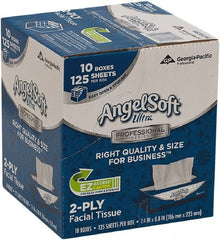 Georgia Pacific - Case of (10) 125-Sheet Flat Boxes of White Facial Tissues - Exact Industrial Supply