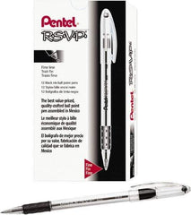 Pentel - Conical Ball Point Pen - Black - Exact Industrial Supply