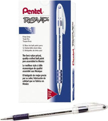 Pentel - Conical Ball Point Pen - Blue - Exact Industrial Supply