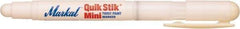 Markal - White Solid Paint Marker - Fine Medium Tip, Alcohol Base Ink - Exact Industrial Supply