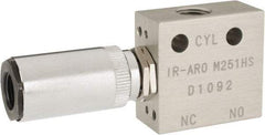 ARO/Ingersoll-Rand - 1/8" Inlet x 1/8" Outlet, Pilot Actuator, Spring Return, 2 Position, Body Ported Solenoid Air Valve - 0.25 CV, 3 Way, 140 psi, 122° Max Temp, 15° Min Temp - Exact Industrial Supply