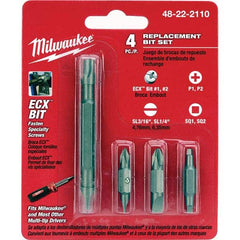 Milwaukee Tool - Screwdriver Bit Sets Type: Screwdriver Bit Drive Size: 1/4 (Inch) - Exact Industrial Supply