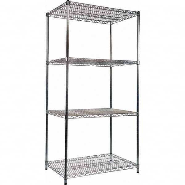ALERA - 4,000 Lb Capacity 4 Shelf Wire Shelving - Starter Unit - Exact Industrial Supply