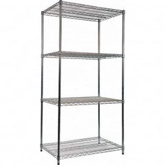 ALERA - 4,000 Lb Capacity 4 Shelf Wire Shelving - Starter Unit - Exact Industrial Supply