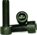 M6 - 1.00 x 65mm - Black Finish Heat Treated Alloy Steel - Cap Screws - Socket Head - Exact Industrial Supply