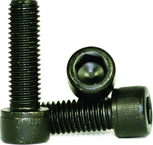 M12 - 1.75 x 25mm - Black Finish Heat Treated Alloy Steel - Cap Screws - Socket Head - Exact Industrial Supply