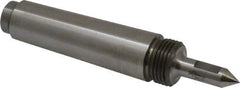 Riten - 3/8" Head Diam, Steel Long Point Solid Dead Center - 3MT Morse Taper, 3/8" Point Diam, 1-1/4" Point Length, 1-11/16" OAL - Exact Industrial Supply