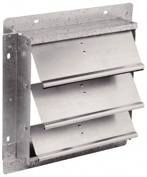 Fantech - 12-1/2 x 12-1/2" Square Wall Dampers - 13" Rough Opening Width x 13" Rough Opening Height, For Use with 2VLD12, 2VHD12, 2DRV12, 2STV12, 2CAV12 - Exact Industrial Supply