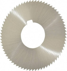 Value Collection - 2-3/4" Diam x 0.032" Blade Thickness x 1" Arbor Hole Diam, 72 Tooth Slitting and Slotting Saw - Arbor Connection, Right Hand, Uncoated, High Speed Steel, Concave Ground, Contains Keyway - Exact Industrial Supply