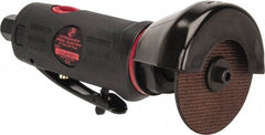PRO-SOURCE - 3" Wheel Diam, 20,000 RPM, Pneumatic Cutoff & Cutoff-Grinder Tool - Right Angle Handle, 1/4 NPT Inlet - Exact Industrial Supply