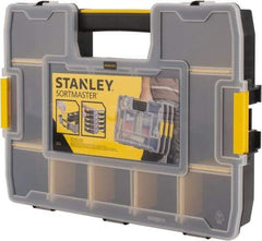 Stanley - 14-39/64" Wide x 2-39/64" High x 11-13/32" Deep, SortMaster Junior - Polypropylene Resin Frame, 14 Compartments - Exact Industrial Supply