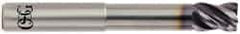 OSG - 1/2", 4 Flute, Single End, Solid Carbide, 0.03" Corner Radius End Mill - 4" OAL, 35° Helix, Right Hand Flute, 5/8" LOC, Right Hand Cut, 2-1/4" Extended Reach - Exact Industrial Supply