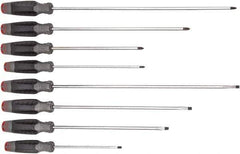 Proto - 8 Piece Slotted & Phillips Screwdriver Set - Bit Sizes: Philips #1 to #2 - Exact Industrial Supply