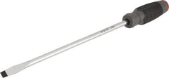 Slotted Screwdriver: 3/8″ Width, 16-3/4″ OAL, 12″ Blade Length 305mm Blade Length, Round Shank, Ergonomic Handle