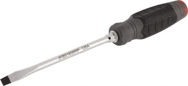 Proto - 267mm OAL Keystone Slotted Screwdriver - 152mm Blade Length, Round Shank, Ergonomic Handle - Exact Industrial Supply