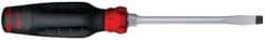 Proto - 210mm OAL Keystone Slotted Screwdriver - 102mm Blade Length, Round Shank, Ergonomic Handle - Exact Industrial Supply