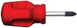 Proto - #2, 3-3/4" OAL, Standard Phillips Screwdriver - 1-1/2" Blade Length, Round Shank, Ergonomic Handle - Exact Industrial Supply