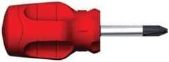 Proto - #2, 3-3/4" OAL, Standard Phillips Screwdriver - 1-1/2" Blade Length, Round Shank, Ergonomic Handle - Exact Industrial Supply