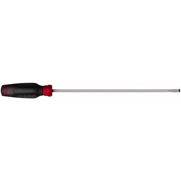 Slotted Screwdriver: 3/16″ Width, 10″ OAL, 6″ Blade Length 152mm Blade Length, Round Shank, Ergonomic Handle