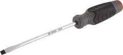 Proto - 260mm OAL Keystone Slotted Screwdriver - 152mm Blade Length, Round Shank, Ergonomic Handle - Exact Industrial Supply