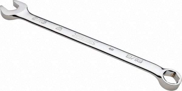 Proto - 9/16" 6 Point Combination Wrench - 15° Offset Angle, 8-5/8" OAL, Steel, Chrome Finish - Exact Industrial Supply