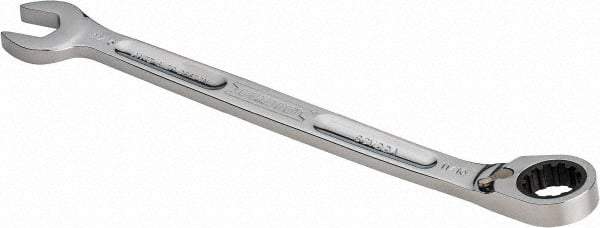 Proto - 11/16" 12 Point Combination Wrench - 15° Head Angle, 10-17/64" OAL, Steel, Chrome Finish - Exact Industrial Supply