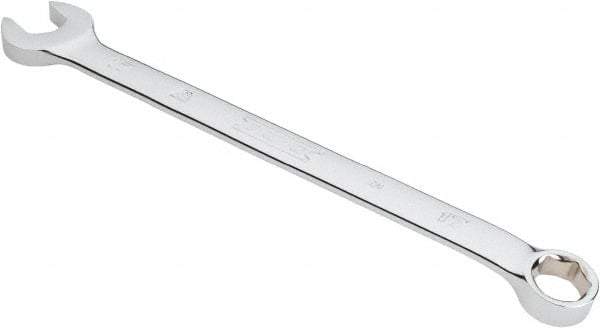 Proto - 17mm 6 Point Combination Wrench - 15° Offset Angle, 10-1/8" OAL, Steel, Chrome Finish - Exact Industrial Supply