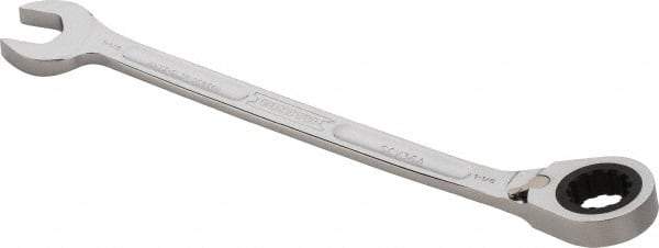 Proto - 1-1/8" 12 Point Combination Wrench - 15° Head Angle, 15-7/8" OAL, Steel, Chrome Finish - Exact Industrial Supply