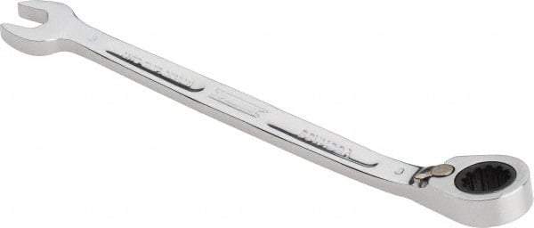 Proto - 8mm 12 Point Combination Wrench - 15° Head Angle, 5-7/16" OAL, Steel, Chrome Finish - Exact Industrial Supply